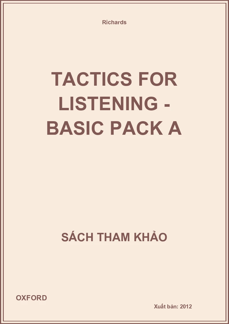 Tactics For Listening - Basic Pack A
