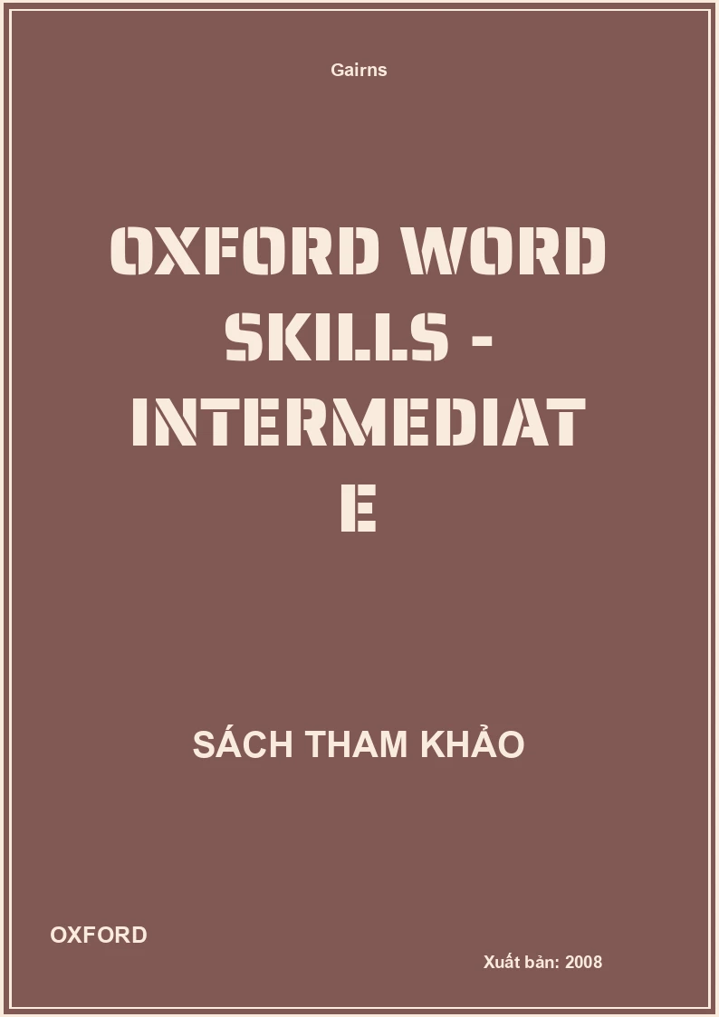 Oxford Word Skills - Intermediate
