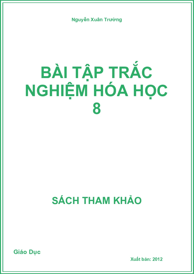 Bài Tập Trắc Nghiệm Hóa Học 8