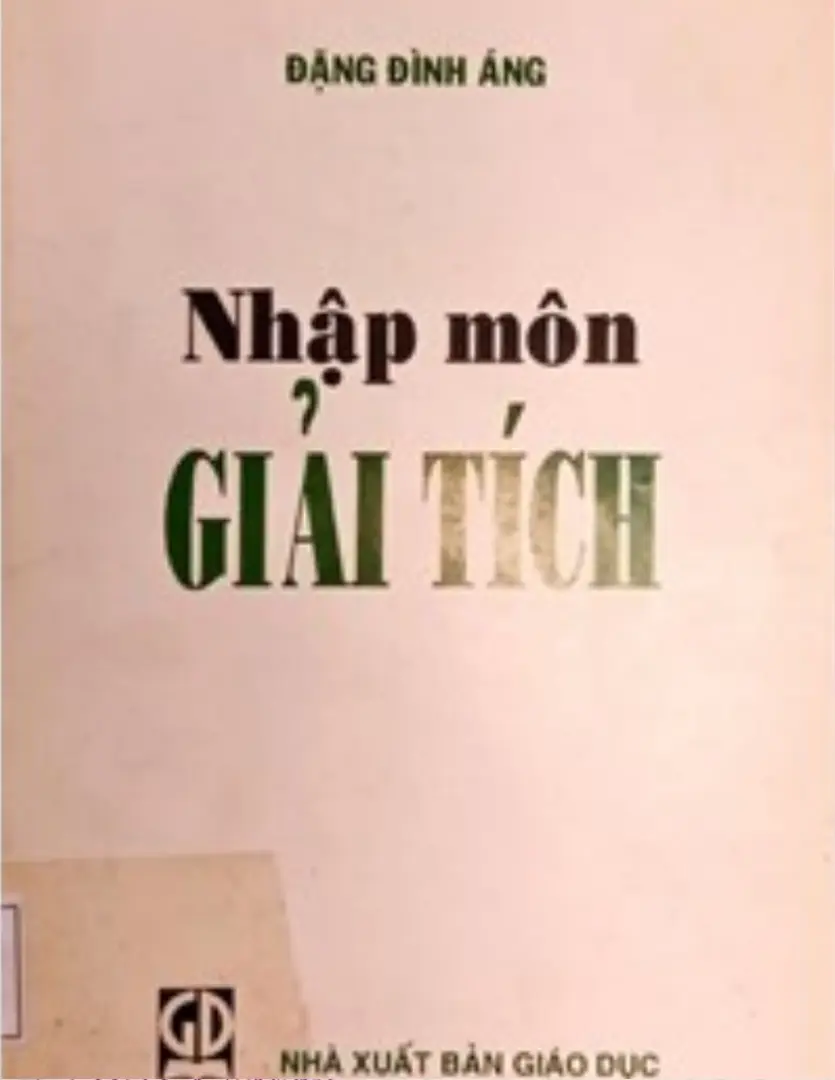 Nhập Môn Giải Tích