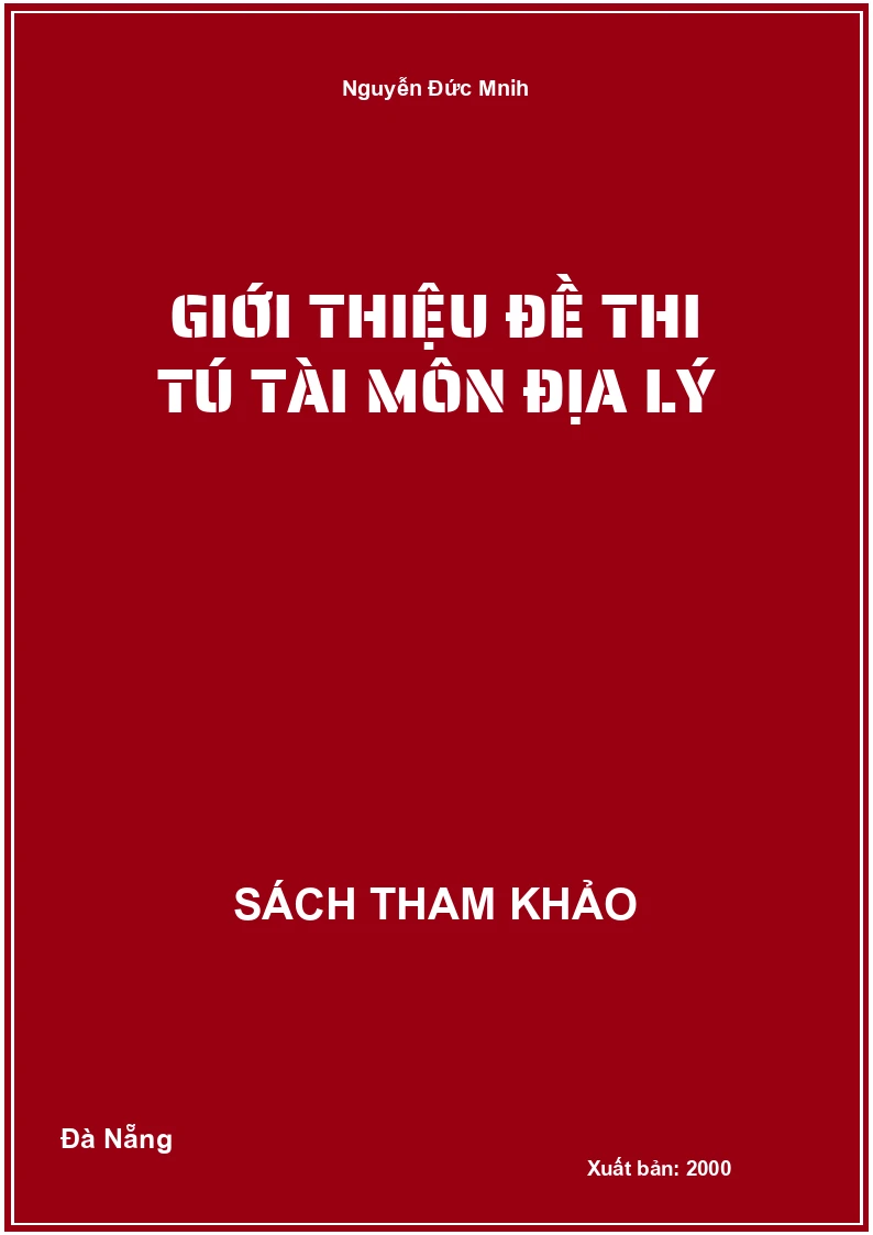 Giới Thiệu Đề Thi Tú Tài Môn Địa Lý