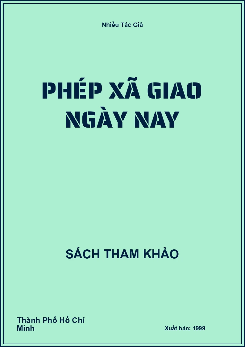 Phép Xã Giao Ngày Nay