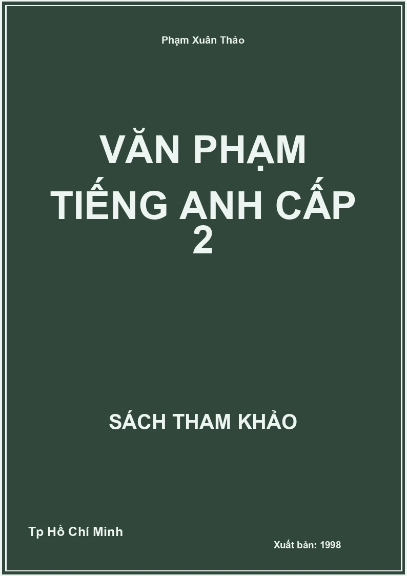 Văn Phạm Tiếng Anh Cấp 2