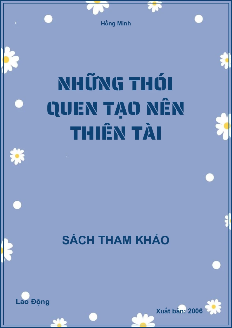 Những Thói Quen Tạo Nên Thiên Tài