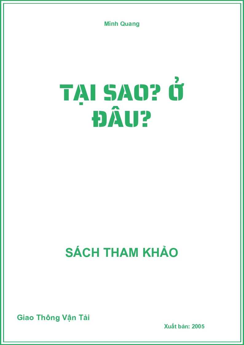 Tại Sao? Ở Đâu?