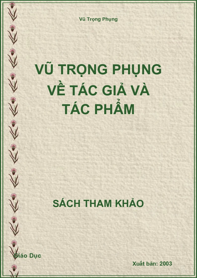 Vũ Trọng Phụng Về Tác Giả Và Tác Phẩm