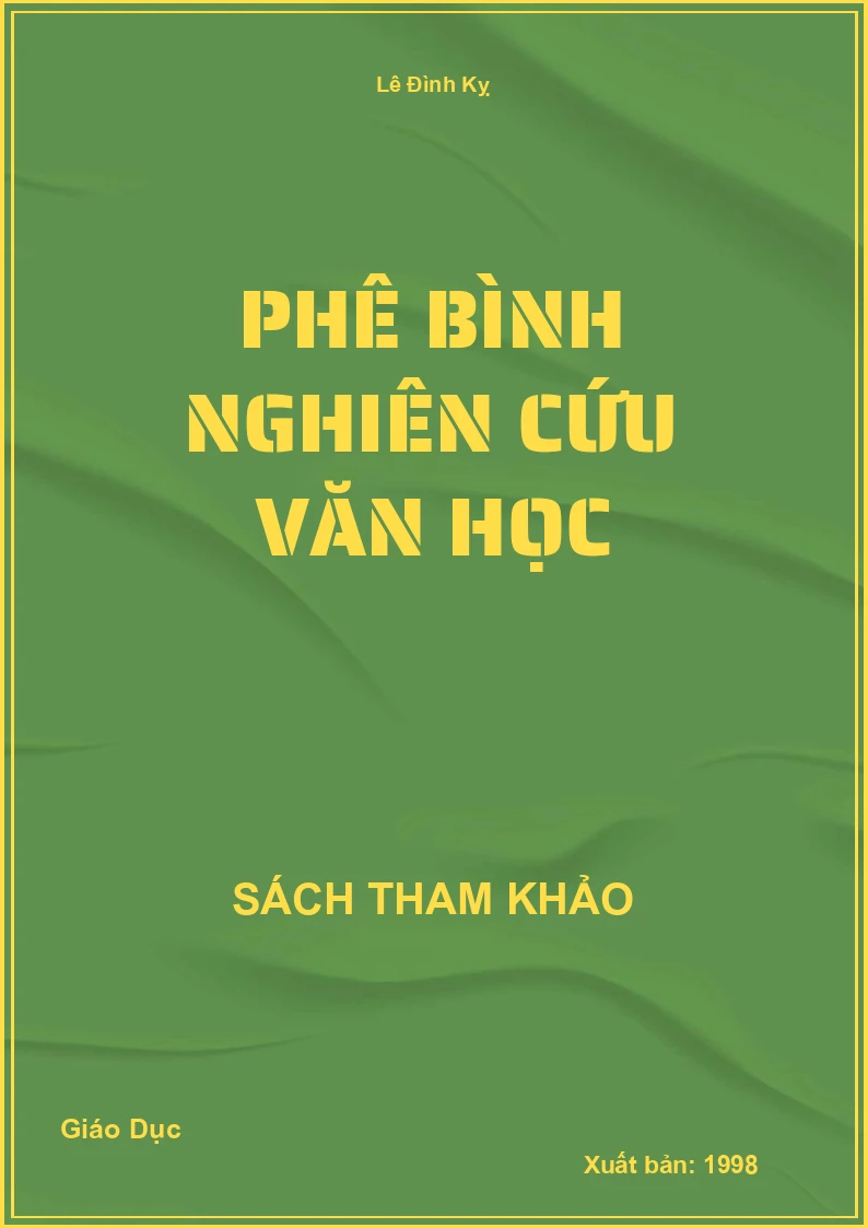 Phê Bình Nghiên Cứu Văn Học