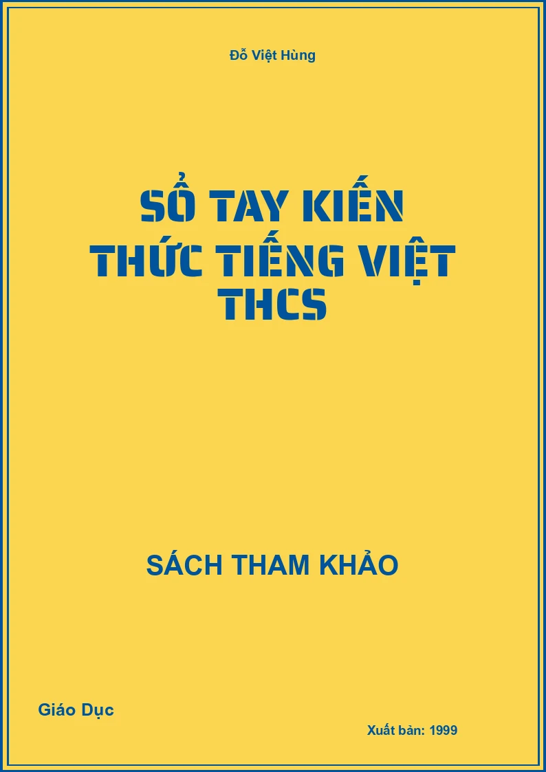 Sổ Tay Kiến Thức Tiếng Việt THCS