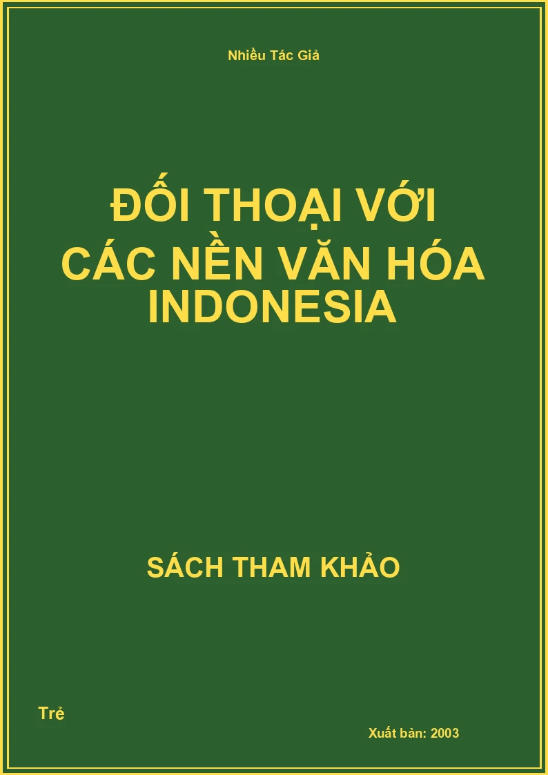 Đối Thoại Với Các Nền Văn Hóa Indonesia