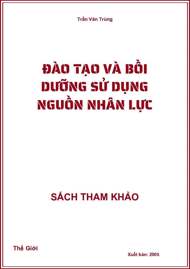 Đào Tạo Và Bồi Dưỡng Sử Dụng Nguồn Nhân Lực