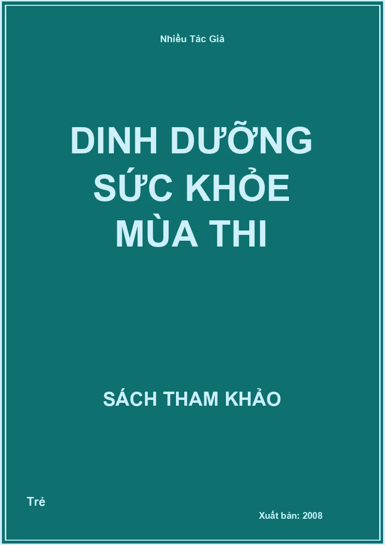 Dinh Dưỡng Sức Khỏe Mùa Thi