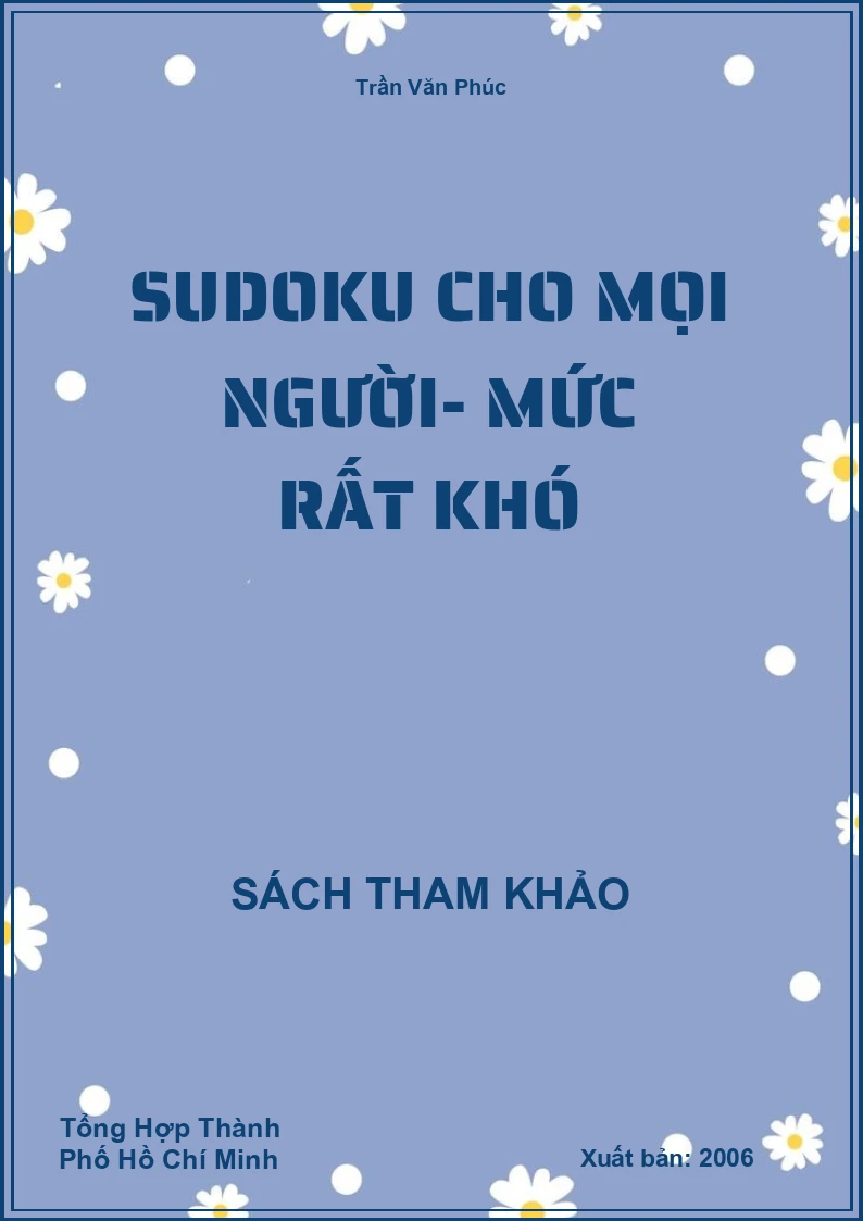 Sudoku Cho Mọi Người- Mức Rất Khó