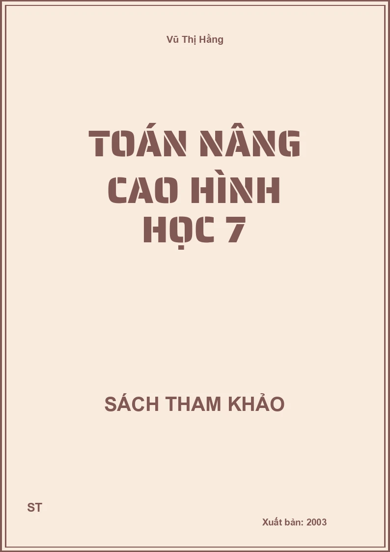 Toán Nâng Cao Hình Học 7