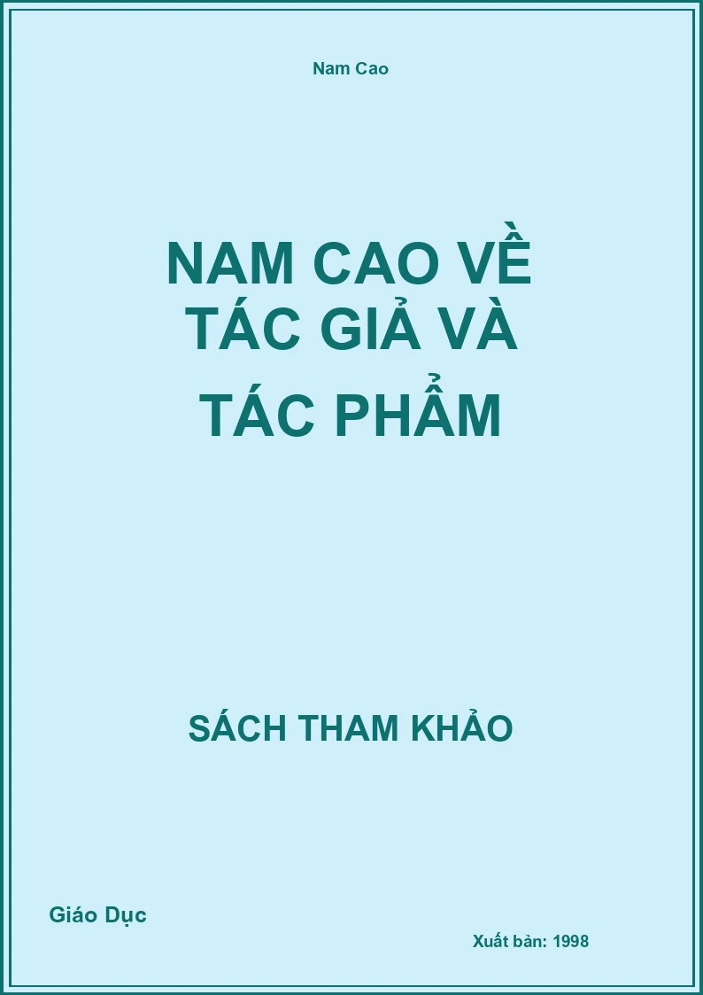 Nam Cao Về Tác Giả Và Tác Phẩm