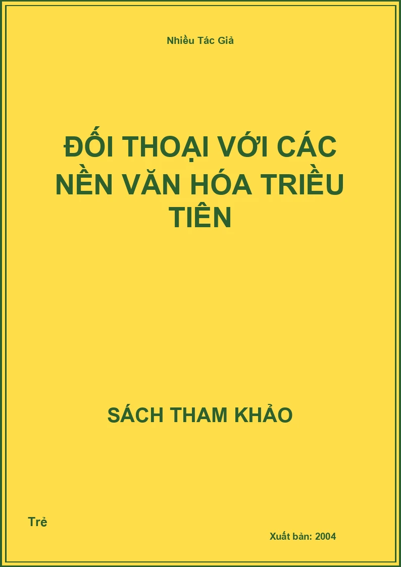 Đối Thoại Với Các Nền Văn Hóa Triều Tiên