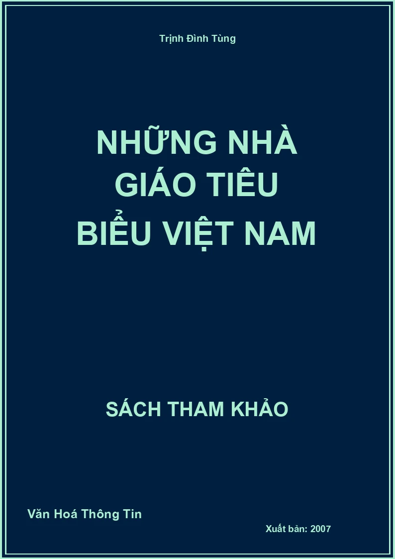Những Nhà Giáo Tiêu Biểu Việt Nam