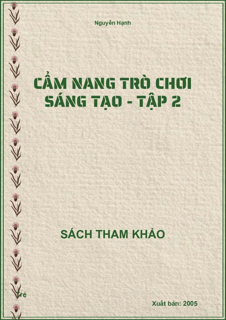 Cẩm Nang Trò Chơi Sáng Tạo - Tập 2
