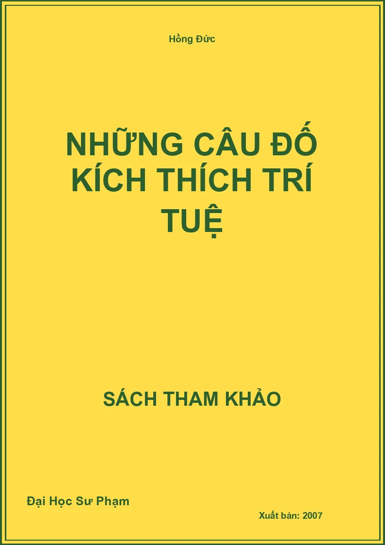 Những Câu Đố Kích Thích Trí Tuệ