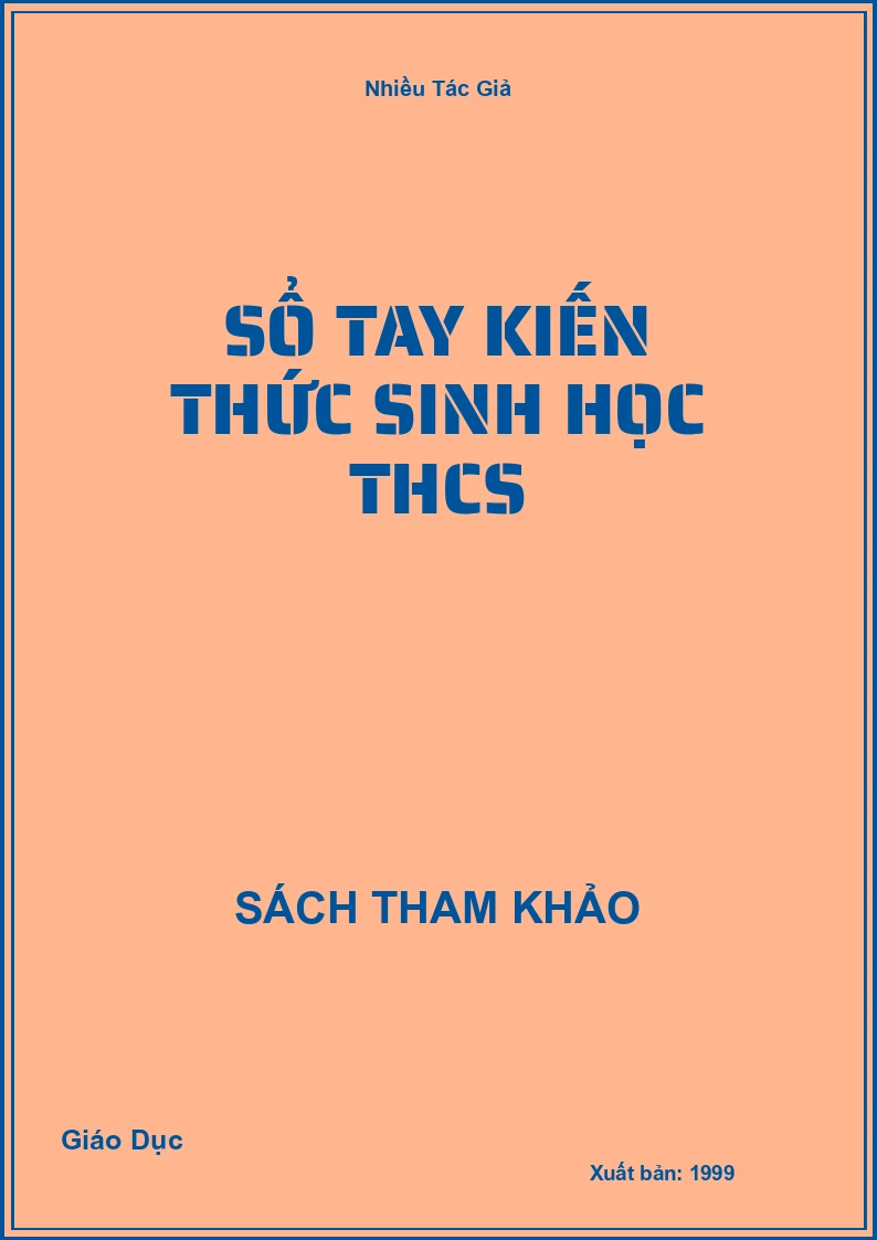 Sổ Tay Kiến Thức Sinh Học THCS