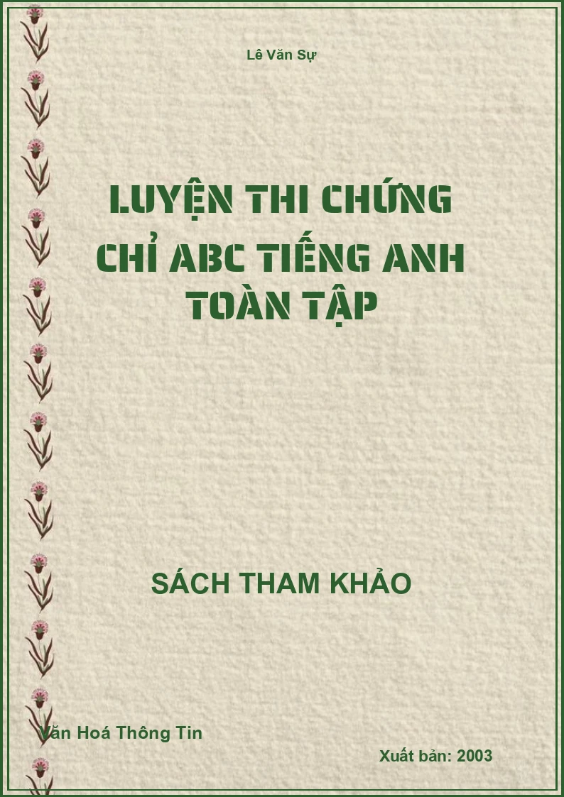Luyện Thi Chứng Chỉ Abc Tiếng Anh Toàn Tập