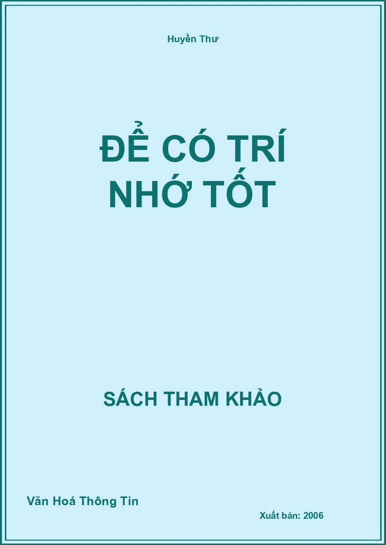 Để Có Trí Nhớ Tốt