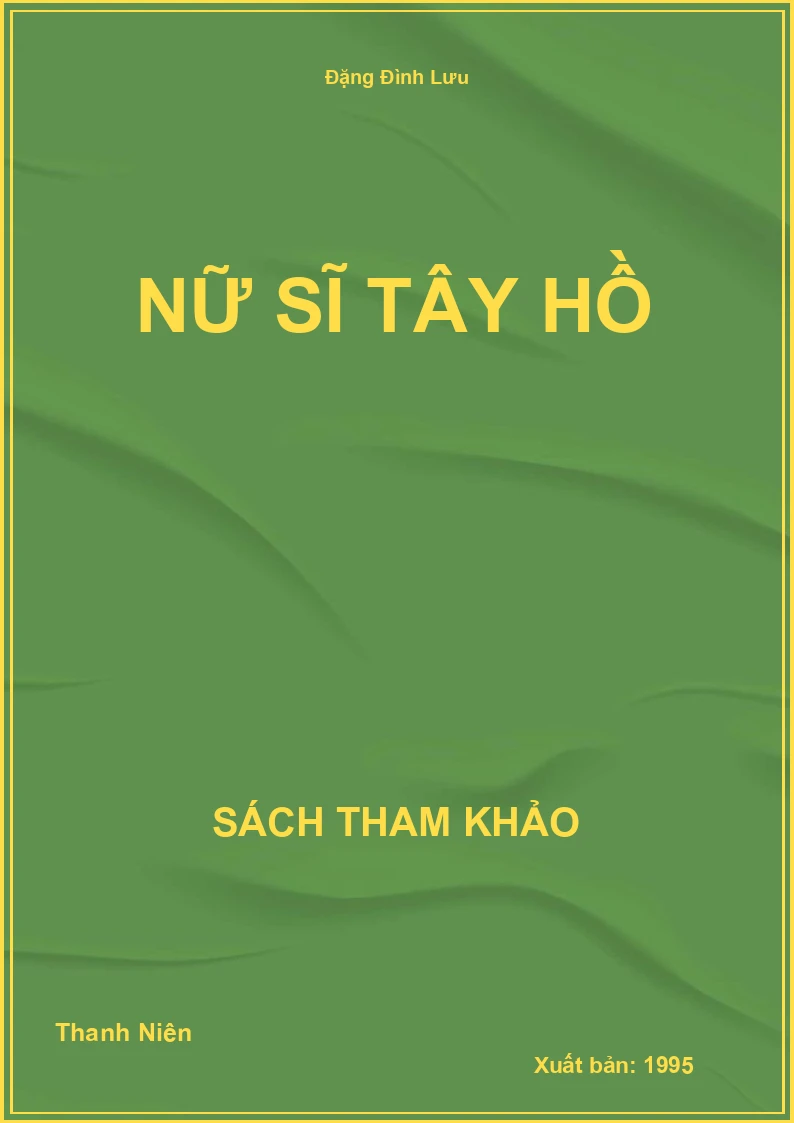 Nữ Sĩ Tây Hồ