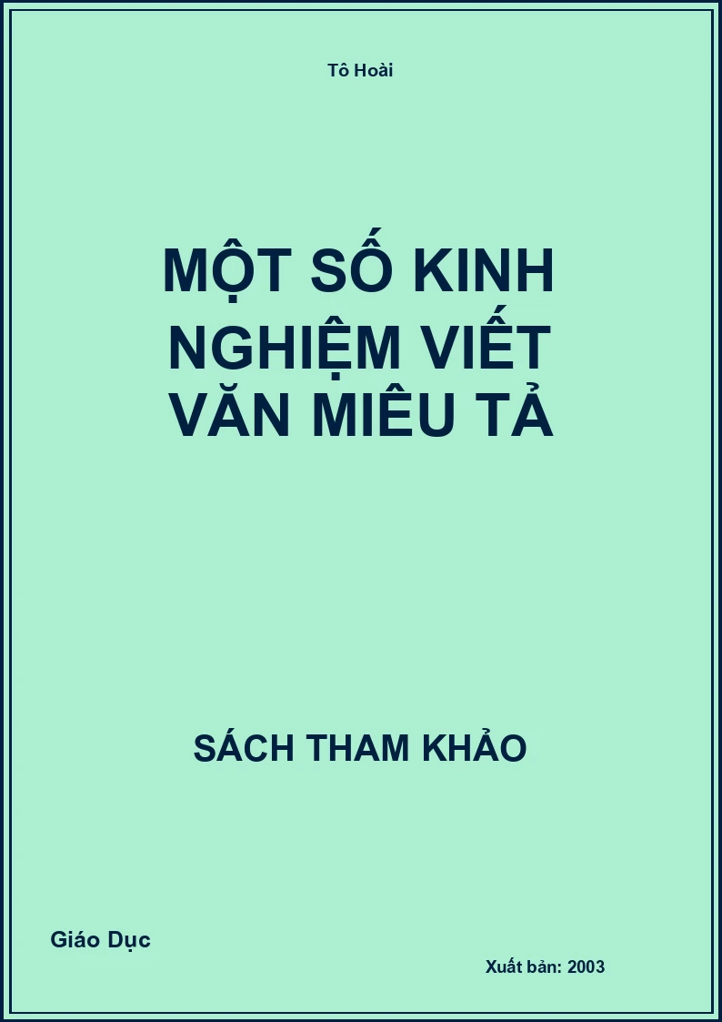 Một Số Kinh Nghiệm Viết Văn Miêu Tả
