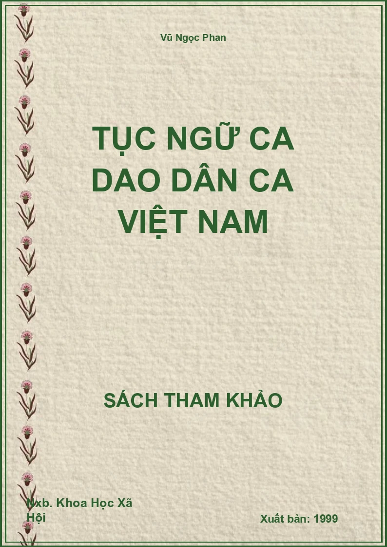 Tục Ngữ Ca Dao Dân Ca Việt Nam