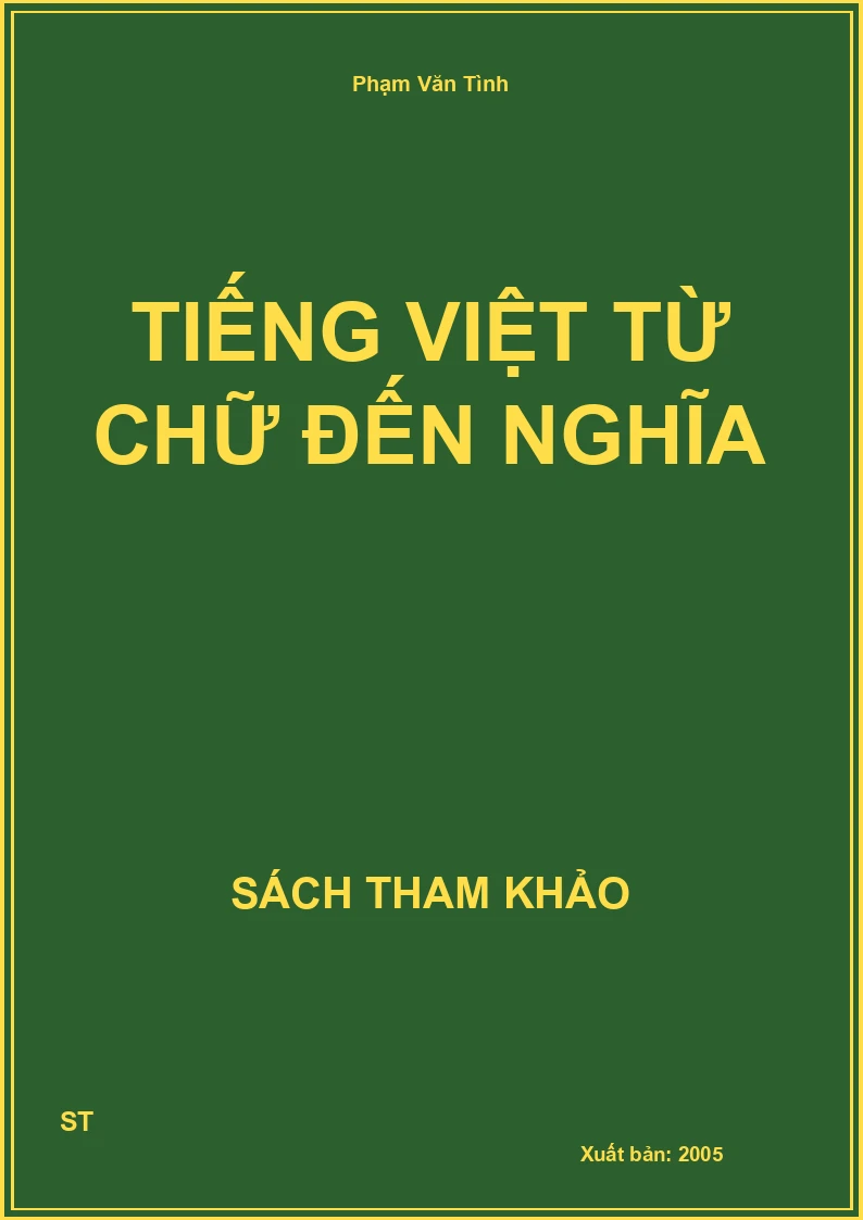 Tiếng Việt Từ Chữ Đến Nghĩa