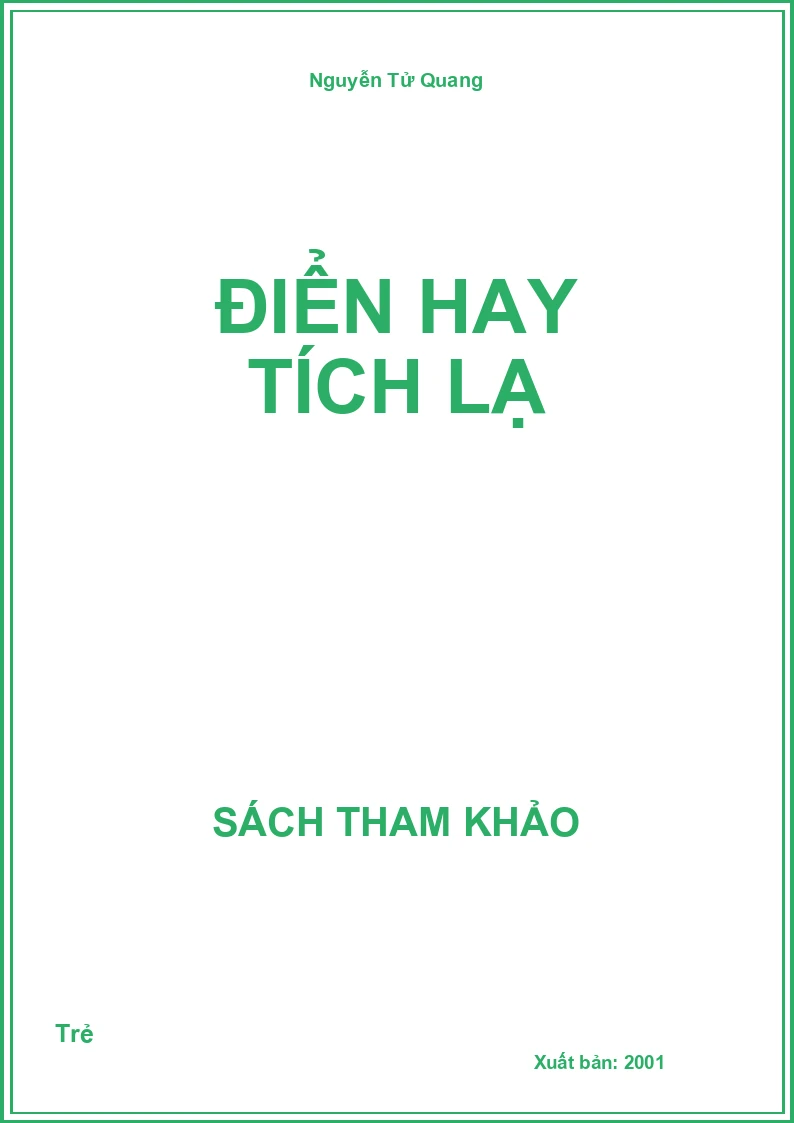 Điển Hay Tích Lạ