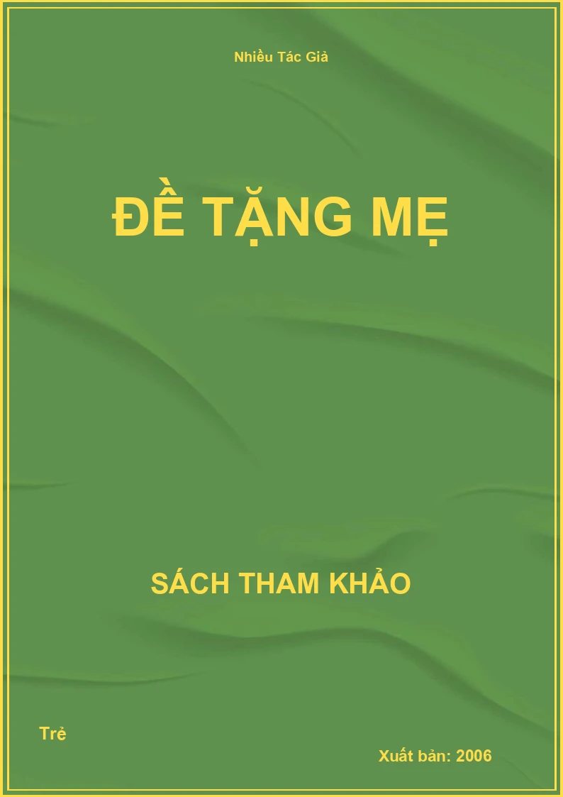Đề Tặng Mẹ
