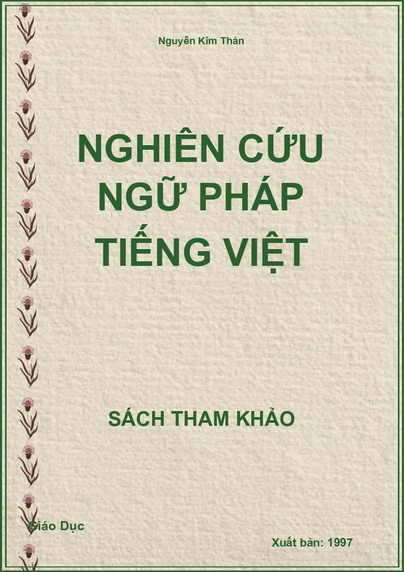 Nghiên Cứu Ngữ Pháp Tiếng Việt