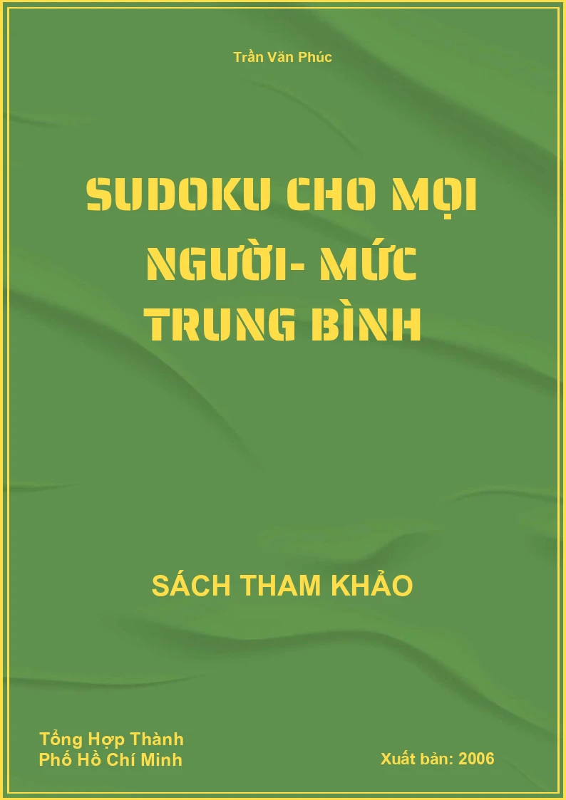 Sudoku Cho Mọi Người- Mức Trung Bình