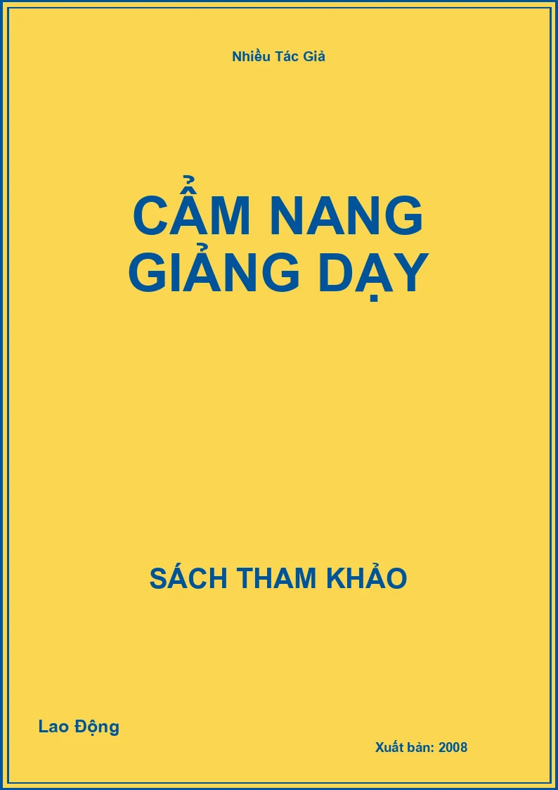 Cẩm Nang Giảng Dạy