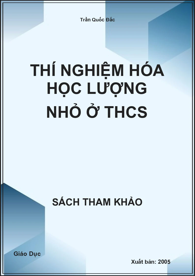 Thí Nghiệm Hóa Học Lượng Nhỏ Ở THCS