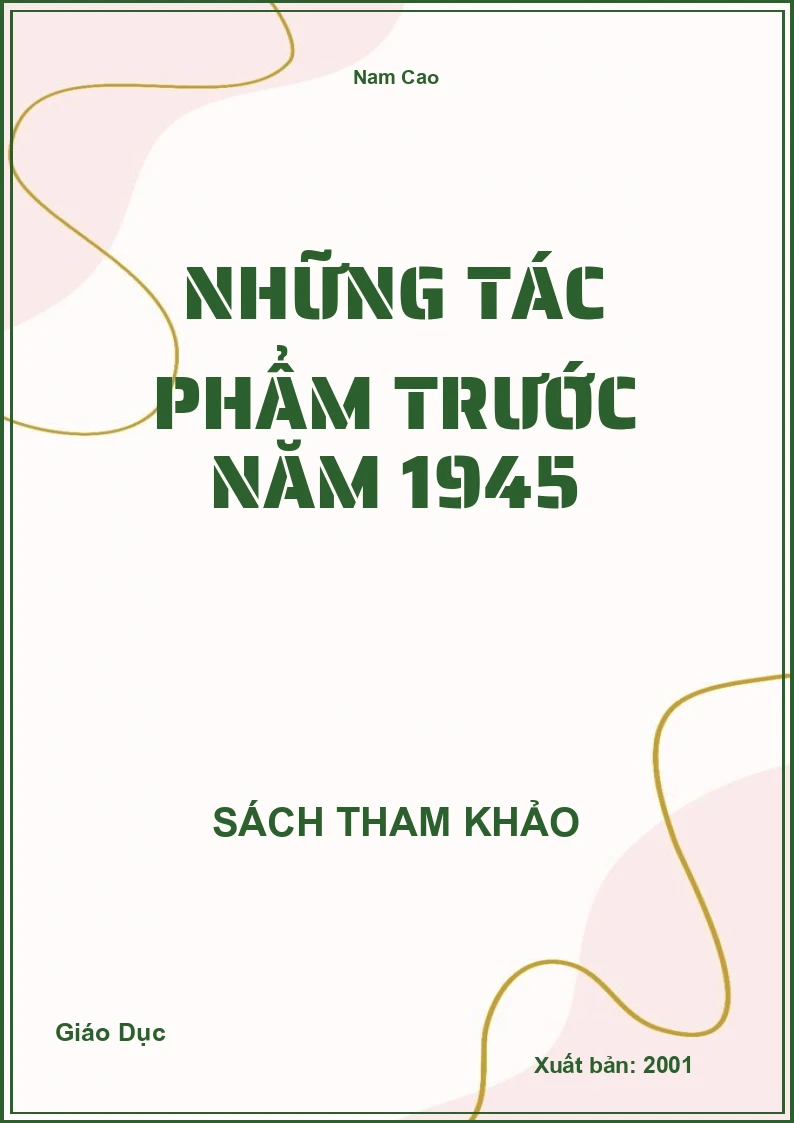 Những Tác Phẩm Trước Năm 1945