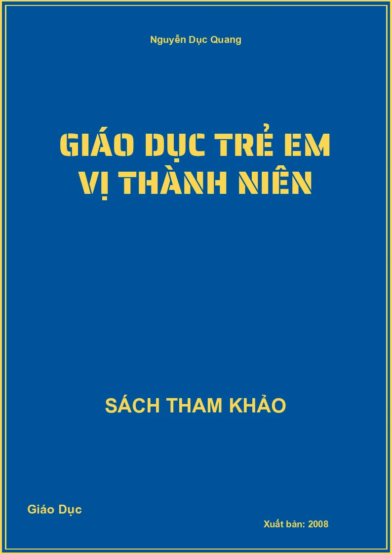 Giáo Dục Trẻ Em Vị Thành Niên