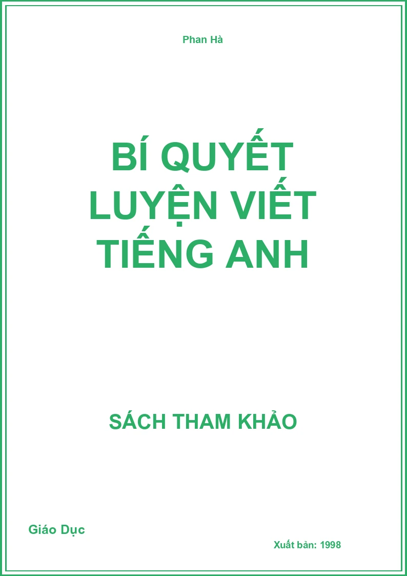 Bí Quyết Luyện Viết Tiếng Anh