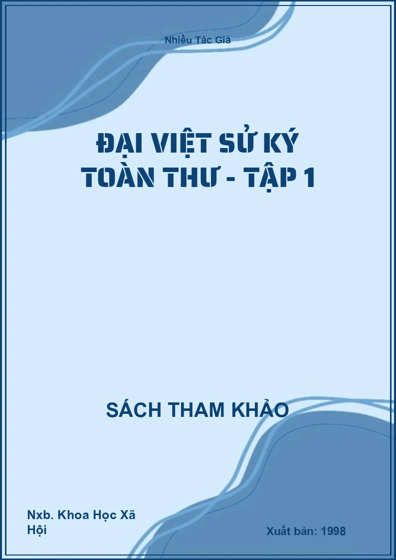 Đại Việt Sử Ký Toàn Thư - Tập 1