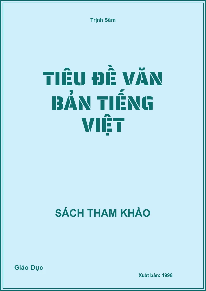 Tiêu Đề Văn Bản Tiếng Việt
