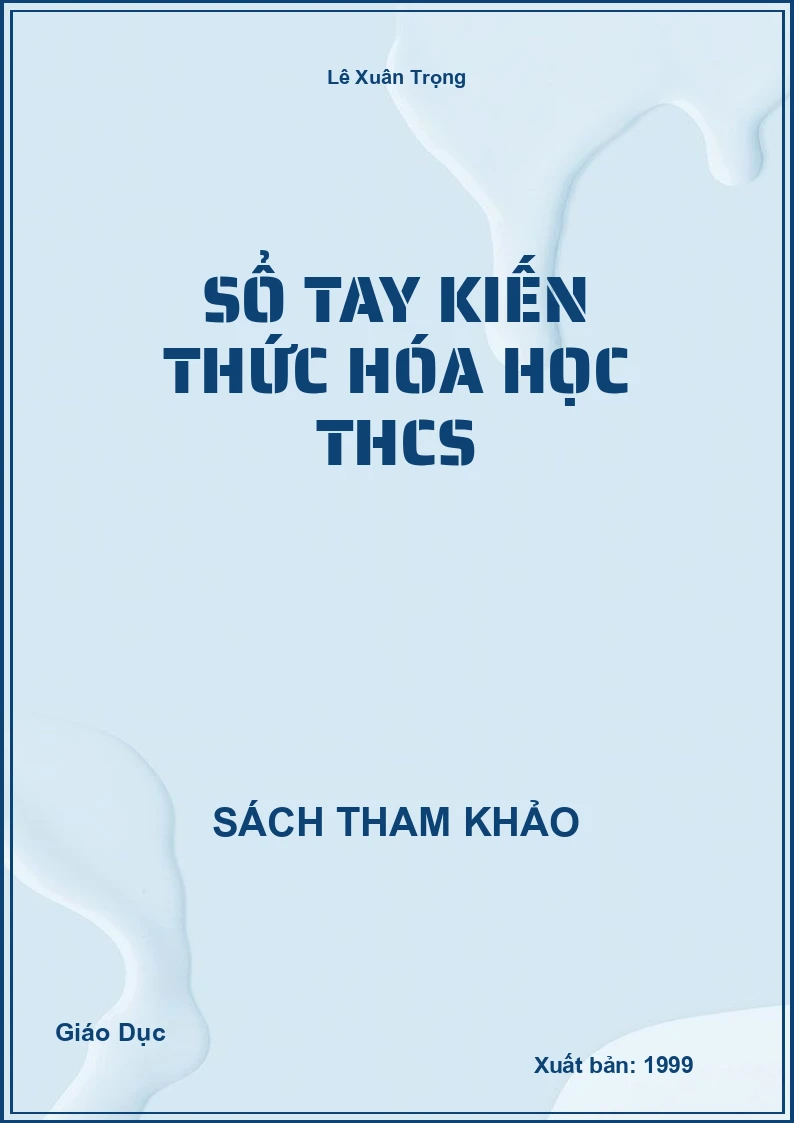 Sổ Tay Kiến Thức Hóa Học THCS