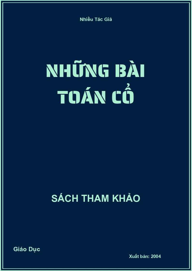 Những Bài Toán Cổ