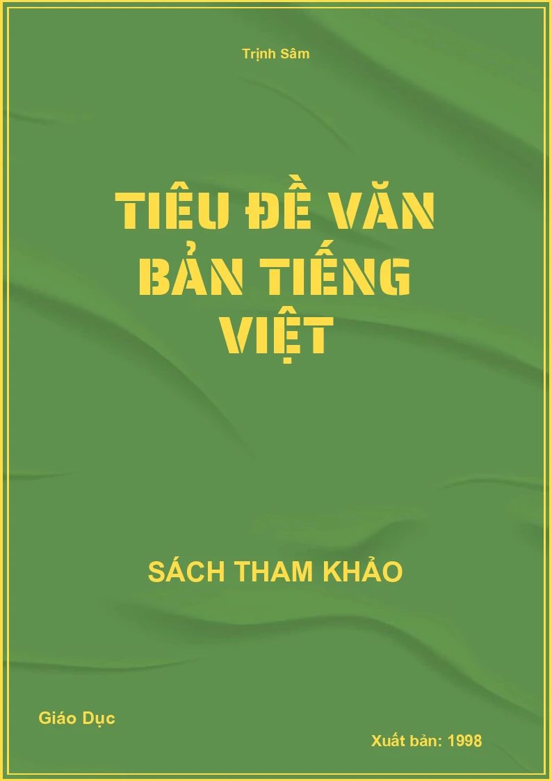 Tiêu Đề Văn Bản Tiếng Việt