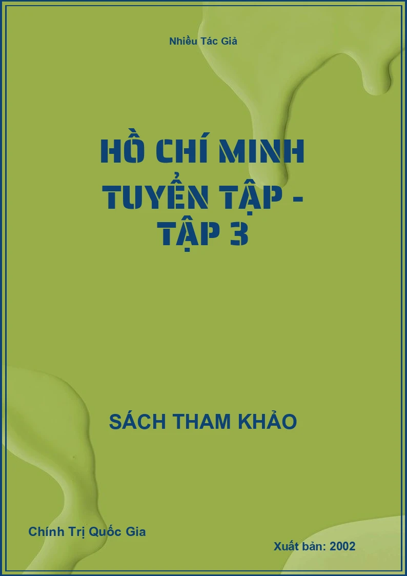 Hồ Chí Minh Tuyển Tập - Tập 3