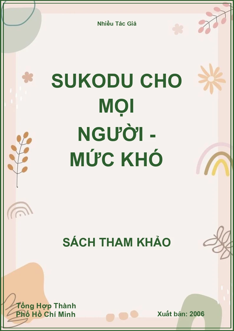 Sukodu Cho Mọi Người - Mức Khó