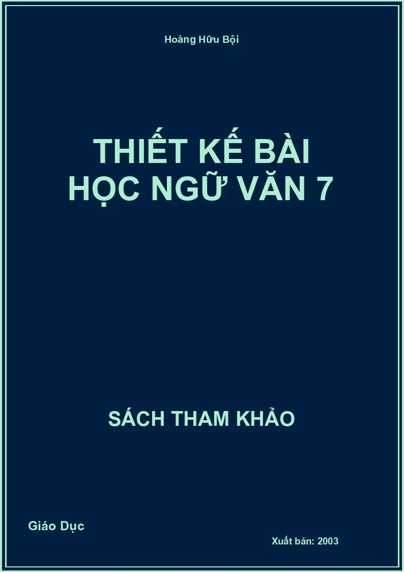 Thiết Kế Bài Học Ngữ Văn 7