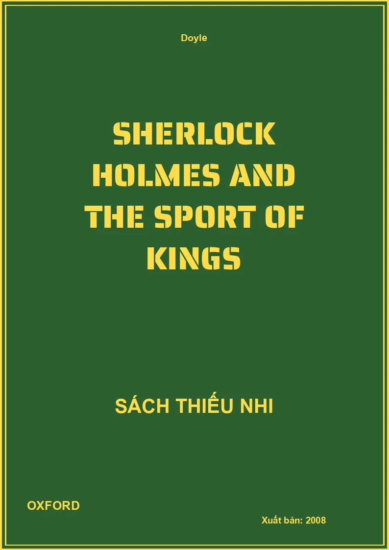 Sherlock Holmes And The Sport Of Kings