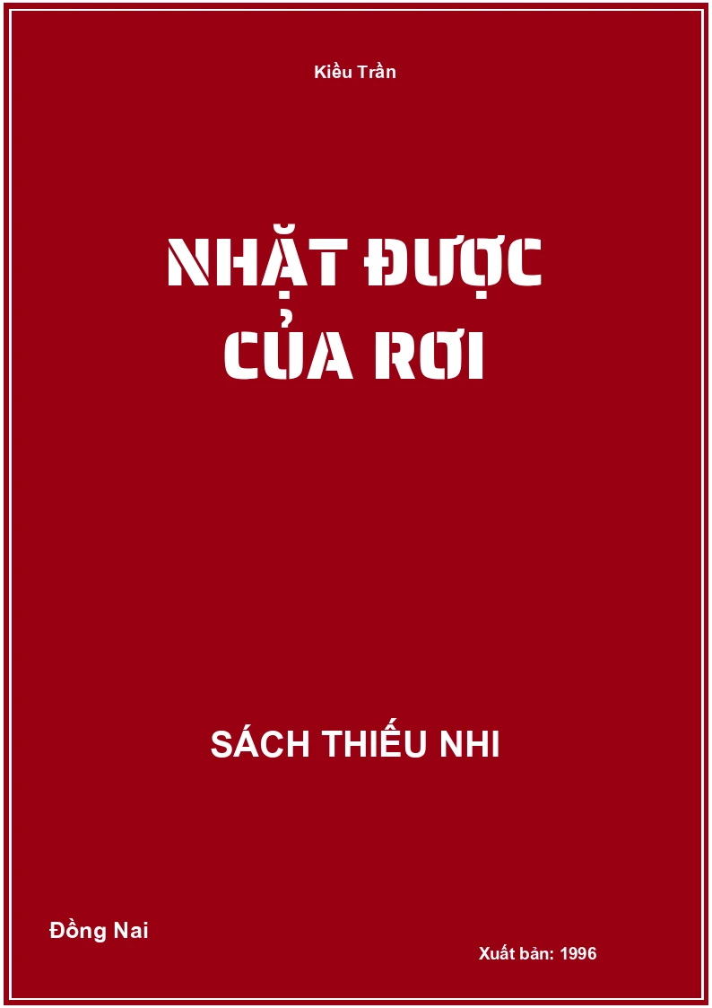 Nhặt Được Của Rơi