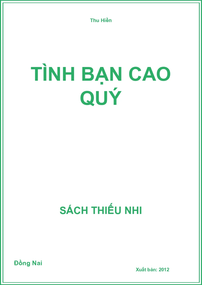 Tình Bạn Cao Quý