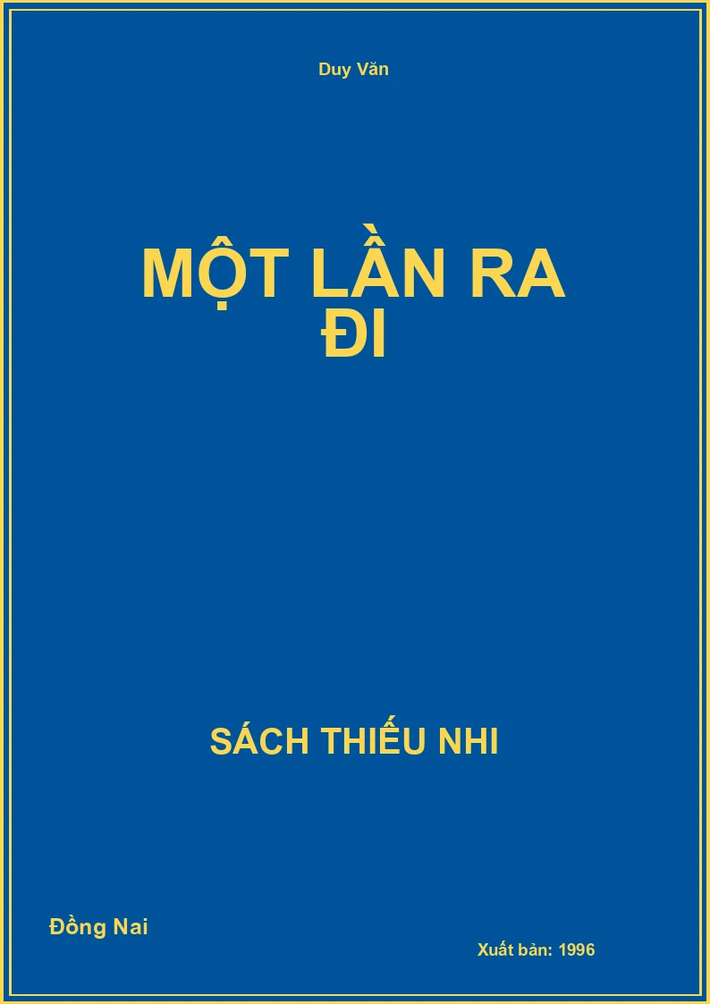 Một Lần Ra Đi